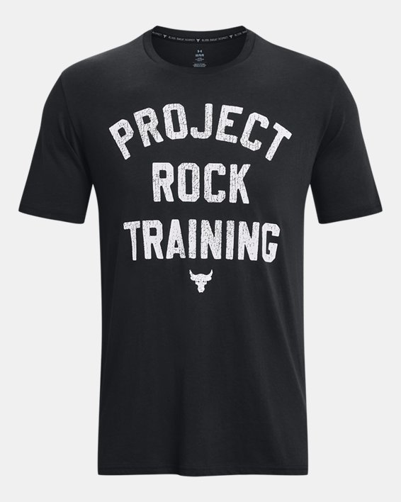 Men's Project Rock Training Short Sleeve in Black image number 4